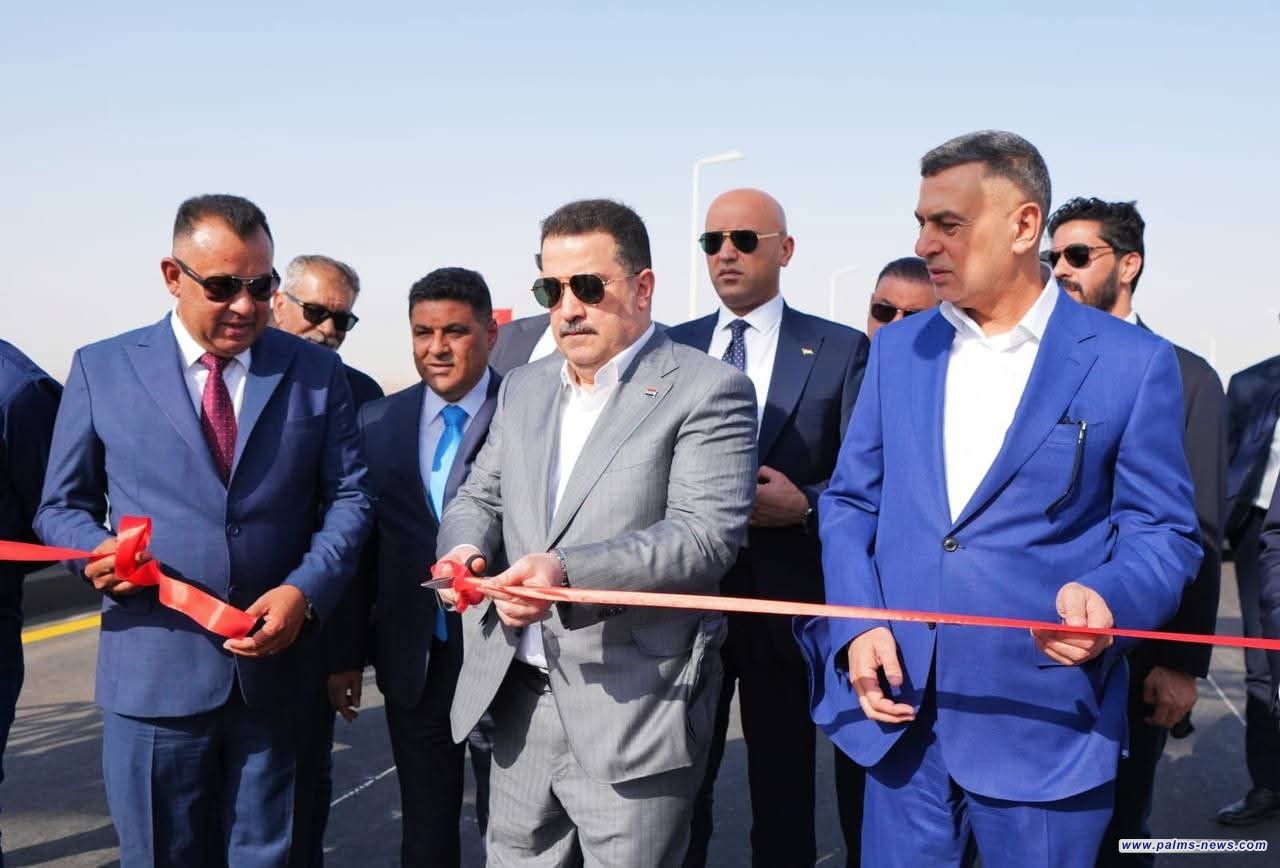 السوداني يفتتح الجسر المعلق بمحافظة البصرة الذي يربط بين طريق المطار السريع والمدينة الرياضية بمحافظة البصرة